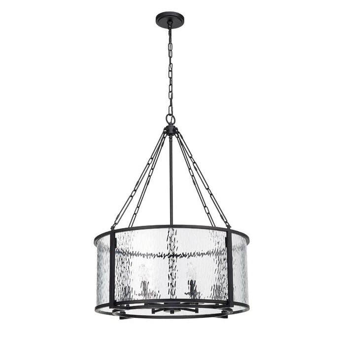 Z-Lite Barrington Matte Black 6 Light Pendant 346P26-MB | theLightShop