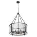 Z-Lite Barrington Matte Black 6 Light Pendant 346P26-MB | theLightShop