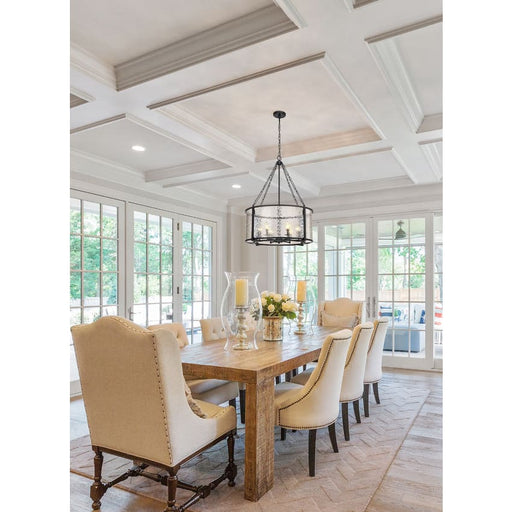 Z-Lite Barrington Matte Black 6 Light Pendant 346P26-MB | theLightShop