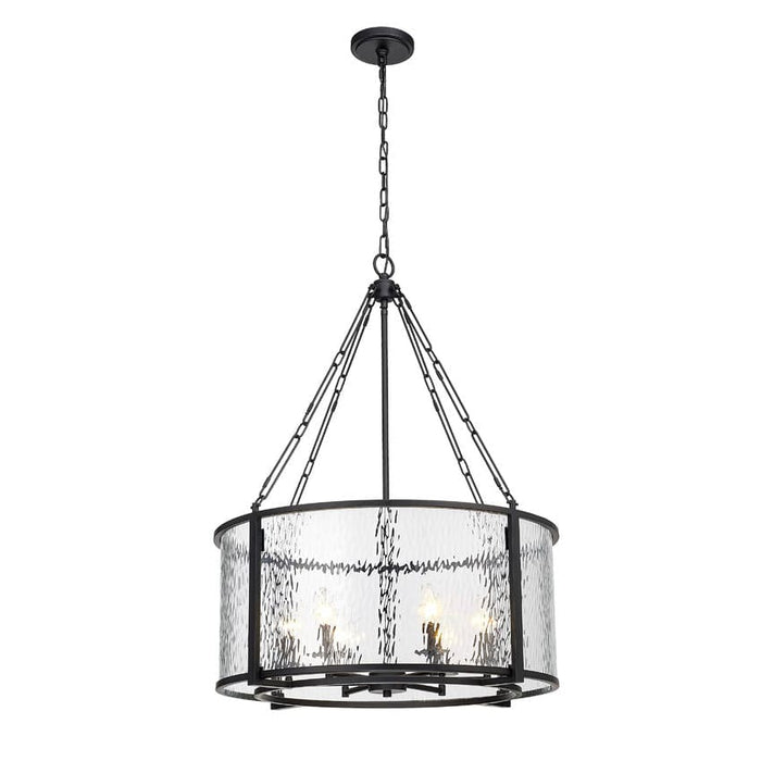 Z-Lite Barrington Matte Black 6 Light Pendant 346P26-MB | theLightShop