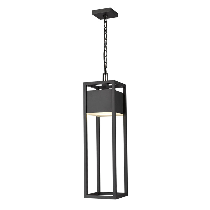 Z-Lite Barwick Black LED Outdoor Chain Mount Ceiling Fixture 585CHB-BK-LED | theLightShop