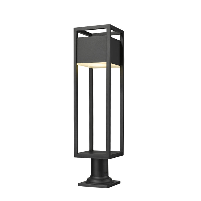 Z-Lite Barwick Black LED Outdoor Pier Mounted Fixture 585PHBR-533PM-BK-LED | theLightShop