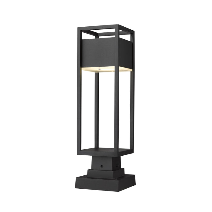 Z-Lite Barwick Black LED Outdoor Pier Mounted Fixture 585PHMS-SQPM-BK-LED | theLightShop