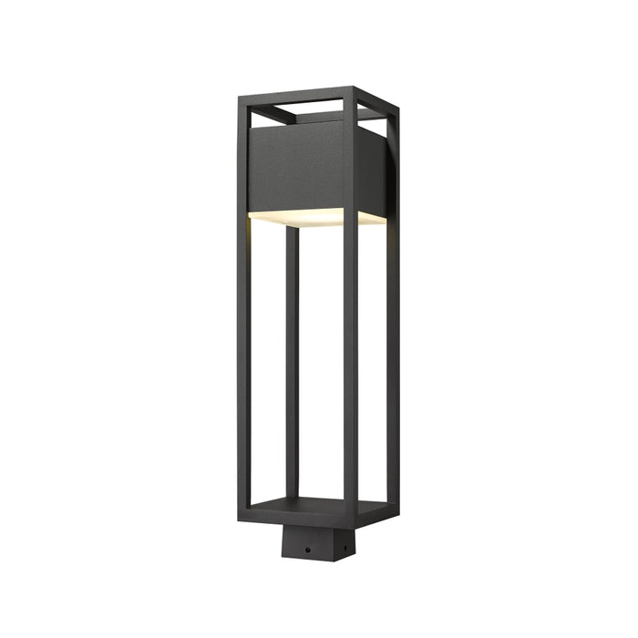 Z-Lite Barwick Black LED Outdoor Post Mount Fixture 585PHBS-BK-LED | theLightShop