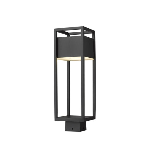 Z-Lite Barwick Black LED Outdoor Post Mount Fixture 585PHMS-BK-LED | theLightShop