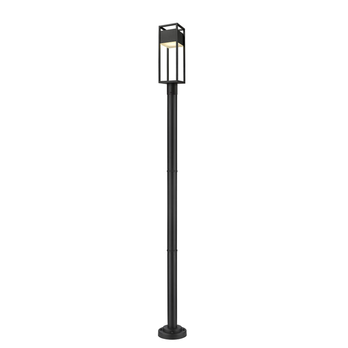 Z-Lite Barwick Black LED Outdoor Post Mounted Fixture 585PHMR-567P-BK-LED | theLightShop