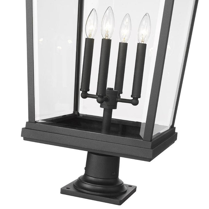 Z-Lite Beacon Black Outdoor Pier Mounted Fixture 568PHXXLR-533PM-BK | theLightShop