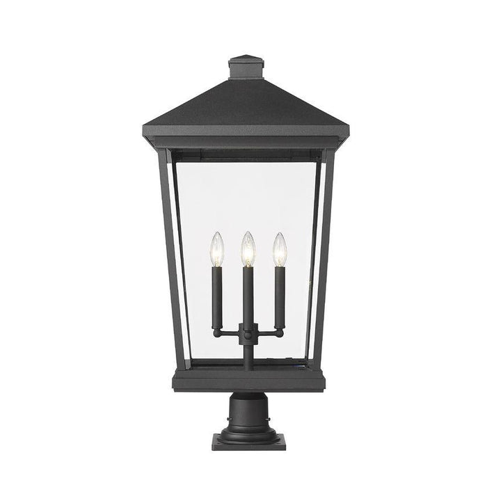 Z-Lite Beacon Black Outdoor Pier Mounted Fixture 568PHXXLR-533PM-BK | theLightShop
