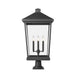 Z-Lite Beacon Black Outdoor Pier Mounted Fixture 568PHXXLR-533PM-BK | theLightShop