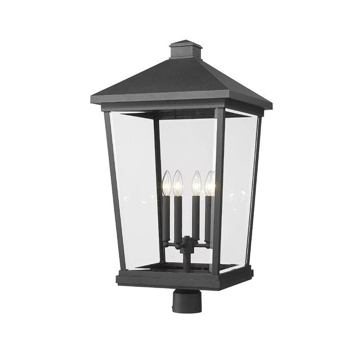 Z-Lite Beacon Black Outdoor Post Mount Fixture 568PHXXLR-BK | theLightShop