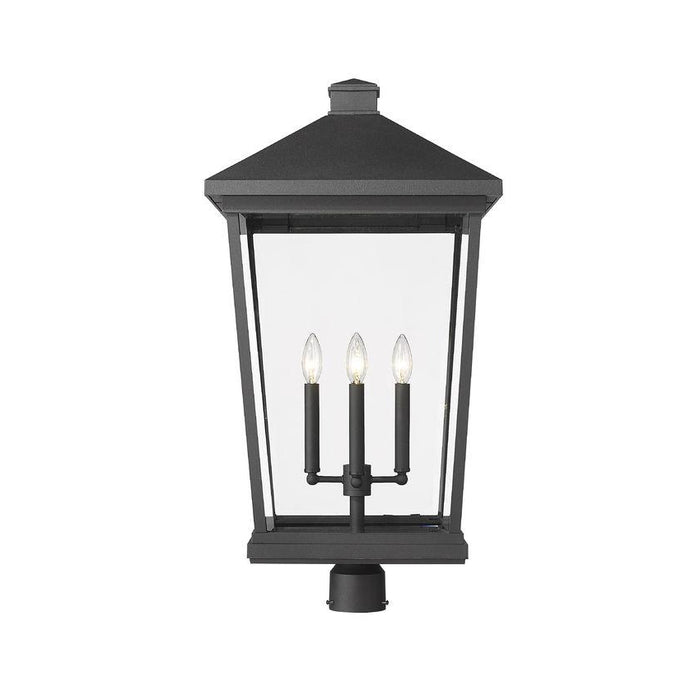 Z-Lite Beacon Black Outdoor Post Mount Fixture 568PHXXLR-BK | theLightShop
