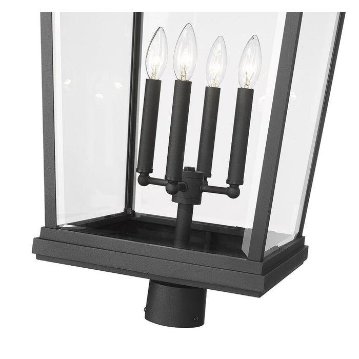 Z-Lite Beacon Black Outdoor Post Mount Fixture 568PHXXLR-BK | theLightShop
