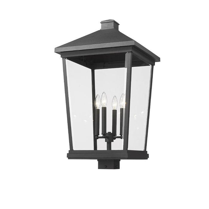 Z-Lite Beacon Black Outdoor Post Mount Fixture 568PHXXLS-BK | theLightShop