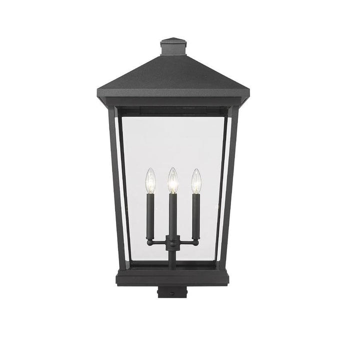 Z-Lite Beacon Black Outdoor Post Mount Fixture 568PHXXLS-BK | theLightShop