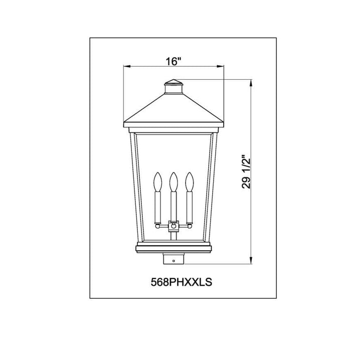 Z-Lite Beacon Black Outdoor Post Mount Fixture 568PHXXLS-BK | theLightShop
