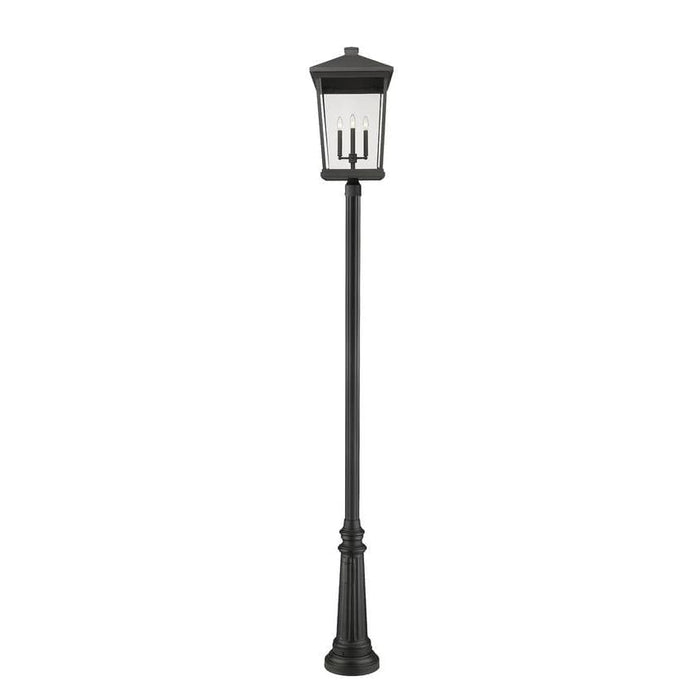 Z-Lite Beacon Black Outdoor Post Mounted Fixture 568PHXXLR-511P-BK | theLightShop
