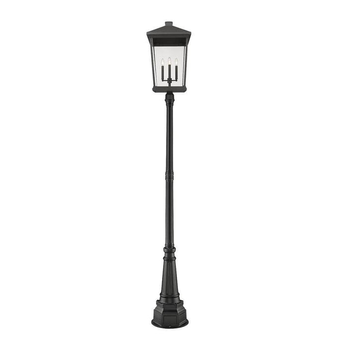 Z-Lite Beacon Black Outdoor Post Mounted Fixture 568PHXXLR-564P-BK | theLightShop