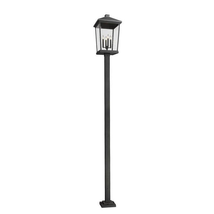 Z-Lite Beacon Black Outdoor Post Mounted Fixture 568PHXXLS-536P-BK | theLightShop