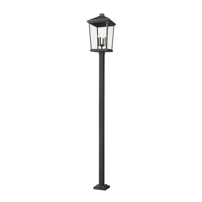 Z-Lite Beacon Black Outdoor Post Mounted Fixture 568PHXXLS-536P-BK | theLightShop