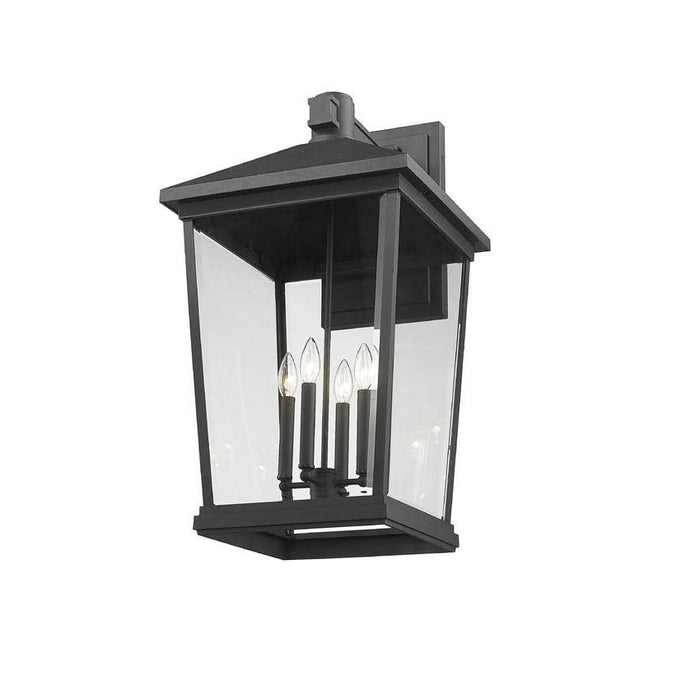 Z-Lite Beacon Black Outdoor Wall Sconce 568XXL-BK | theLightShop