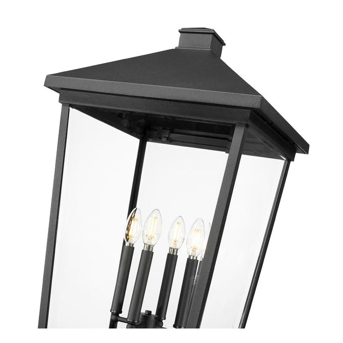 Z-Lite Beacon Outdoor Post Mounted Fixture Black 4 Light 568PHXXLR-5010P-BK | theLightShop