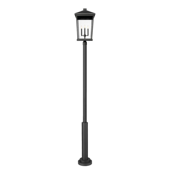 Z-Lite Beacon Outdoor Post Mounted Fixture Black 4 Light 568PHXXLR-5010P-BK | theLightShop