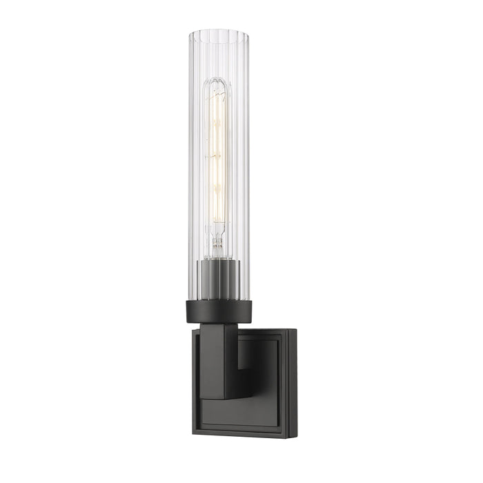 Z-Lite Beau 1 Light Wall Sconce - Matte Black