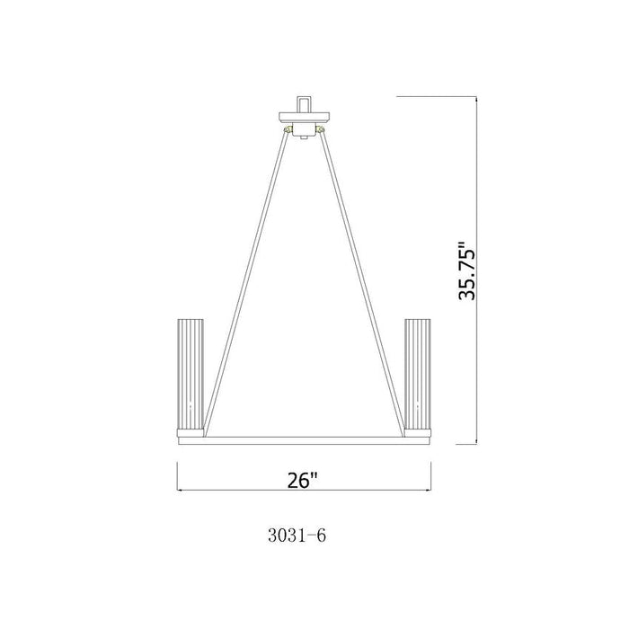 Z-Lite Beau Bronze 6 Light Chandelier 3031-6BRZ | theLightShop