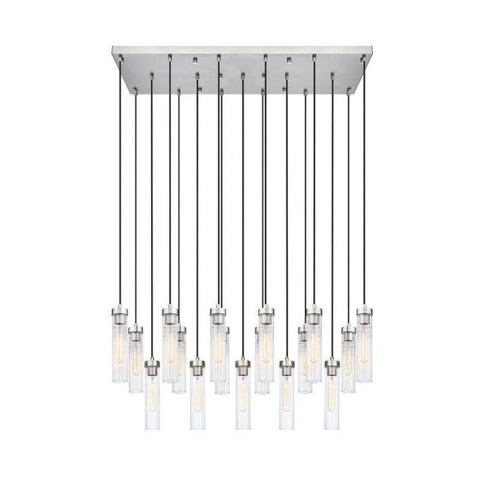 Z-Lite Beau Brushed Nickel 17 Light Linear Chandelier 740P-17L-BN | theLightShop