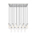 Z-Lite Beau Brushed Nickel 17 Light Linear Chandelier 740P-17L-BN | theLightShop