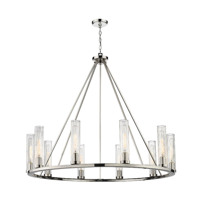 Z-Lite Beau Polished Nickel 10 Light Chandelier 3031-10PN | theLightShop