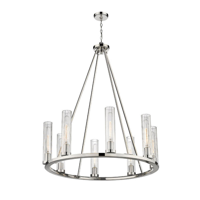 Z-Lite Beau Polished Nickel 8 Light Chandelier 3031-8PN | theLightShop