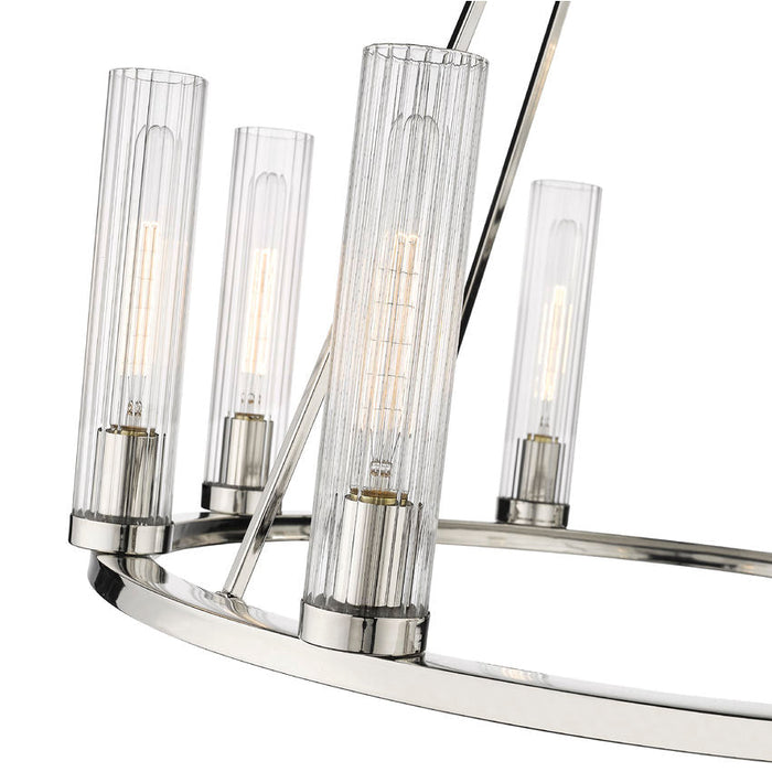 Z-Lite Beau Polished Nickel 8 Light Chandelier 3031-8PN | theLightShop