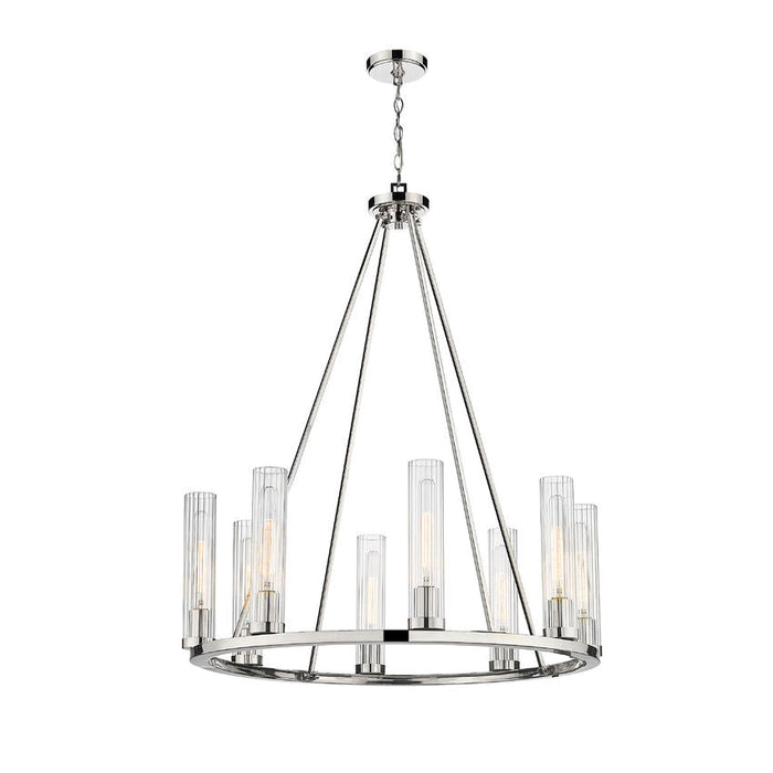 Z-Lite Beau Polished Nickel 8 Light Chandelier 3031-8PN | theLightShop