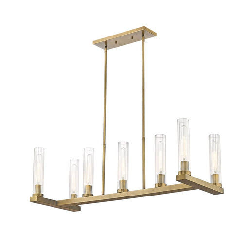 Z-Lite Beau Rubbed Brass 7 Light Island 3031-7L-RB | theLightShop
