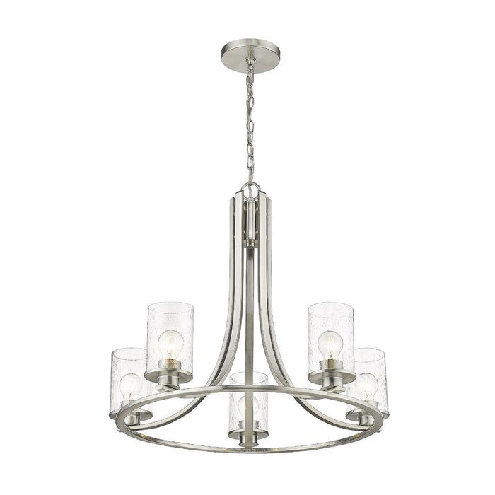 Z-Lite Beckett Brushed Nickel Chandelier 492-5BN | theLightShop