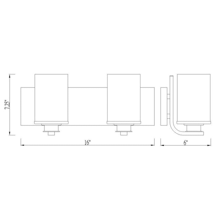 Z-Lite Beckett Brushed Nickel Vanity 492-2V-BN | theLightShop