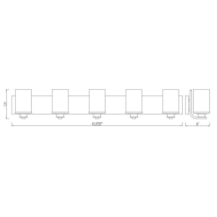 Z-Lite Beckett Brushed Nickel Vanity 492-5V-BN | theLightShop