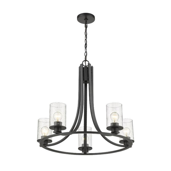Z-Lite Beckett Matte Black Chandelier 492-5MB | theLightShop