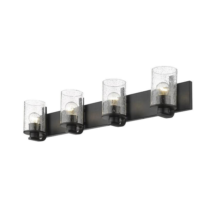 Z-Lite Beckett Matte Black Vanity 492-4V-MB | theLightShop