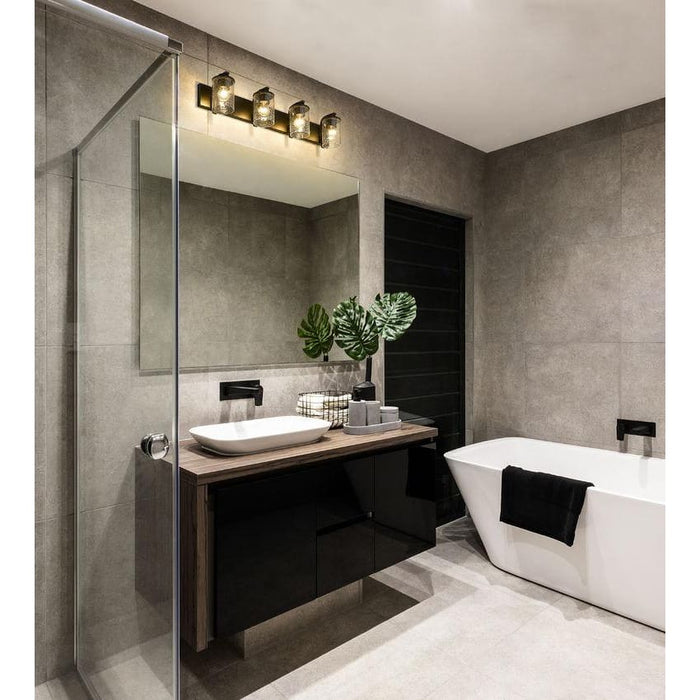 Z-Lite Beckett Matte Black Vanity 492-4V-MB | theLightShop
