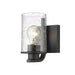 Z-Lite Beckett Matte Black Wall Sconce 492-1S-MB | theLightShop