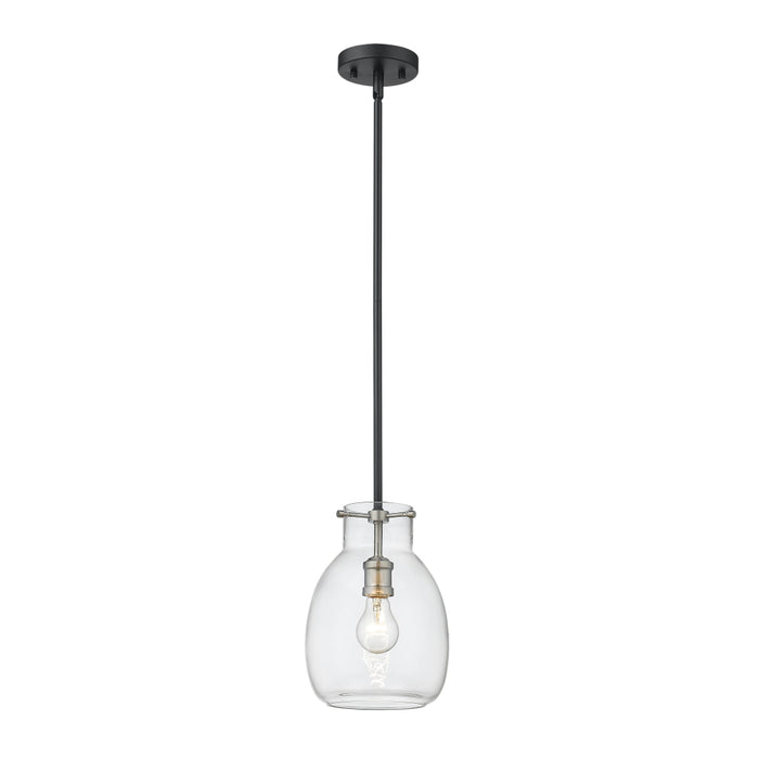 Z-Lite Bella Matte Black Brushed Nickel Mini-Pendant 476MP-ROD-MB-BN | theLightShop