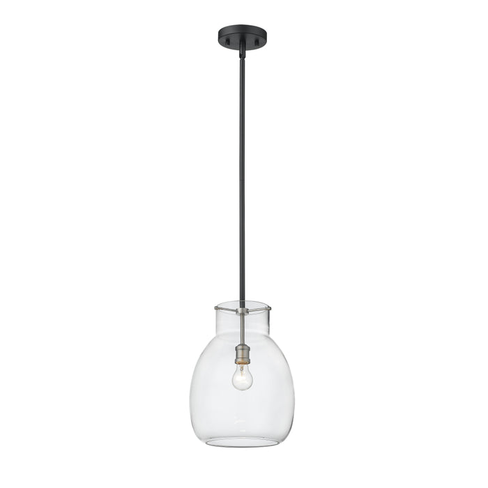 Z-Lite Bella Matte Black Brushed Nickel Mini-Pendant 476P-ROD-MB-BN | theLightShop