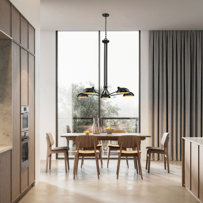 Z-Lite Bellamy Matte Black 5 Light Pendant 1942-5MB | theLightShop