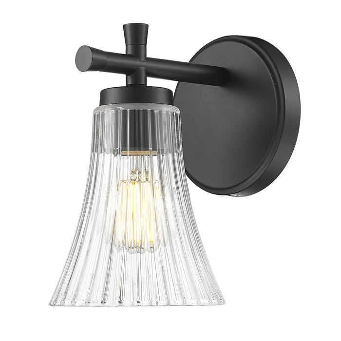 Z-Lite Belle 1 Light Wall Sconce - Matte Black