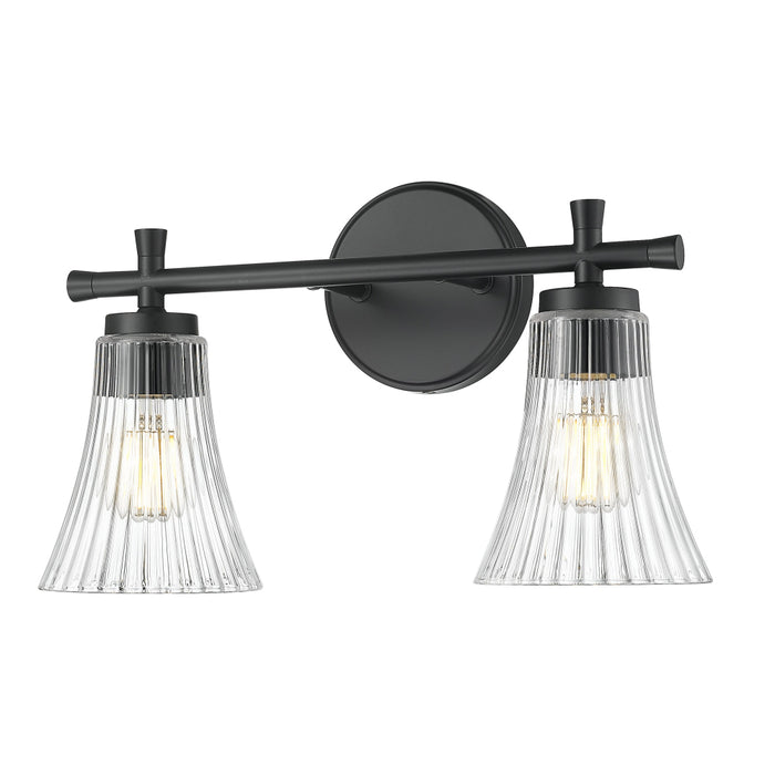 Z-Lite Belle 2 Light Vanity Light - Matte Black