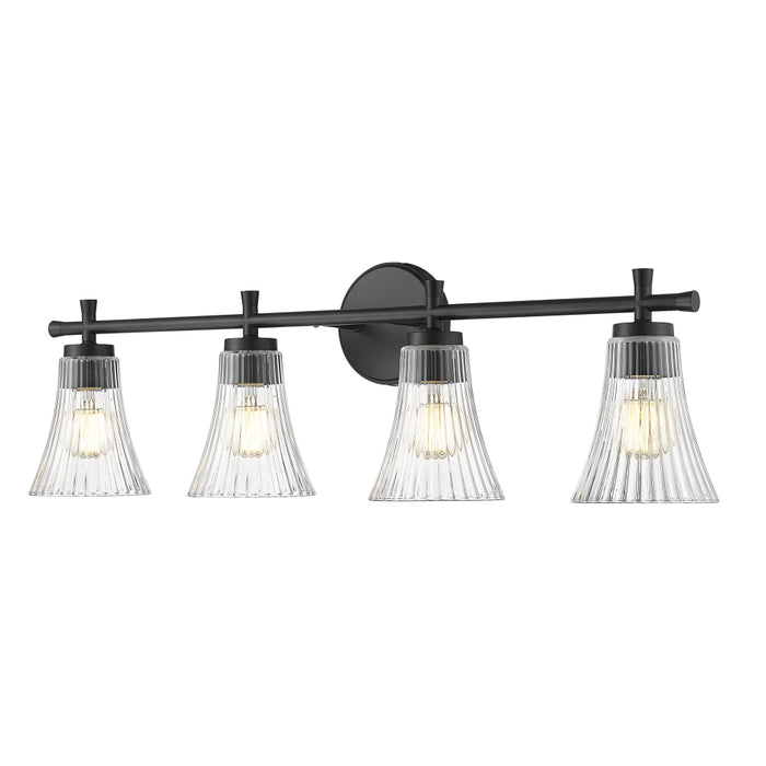 Z-Lite Belle 4 Light Vanity Light - Matte Black