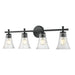 Z-Lite Belle 4 Light Vanity Light - Matte Black