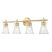 Z-Lite Belle 4 Light Vanity Light - Modern Gold